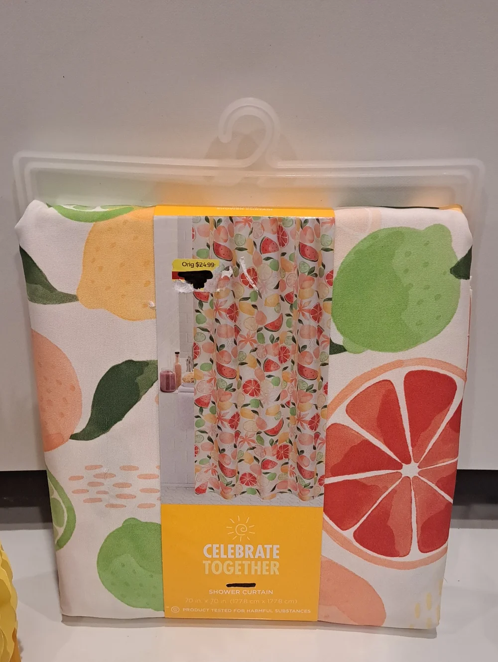 NIP Fruit Toss Summer Shower Curtain. Plus 70